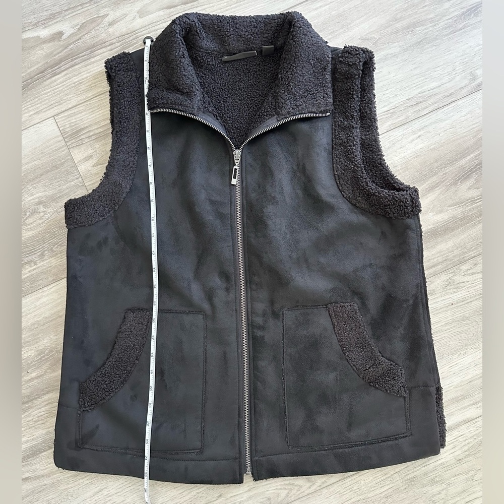 Susan Graver Faux Suede Vest - Picture 6 of 7